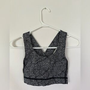 Black and White Lululemon Sports Bra